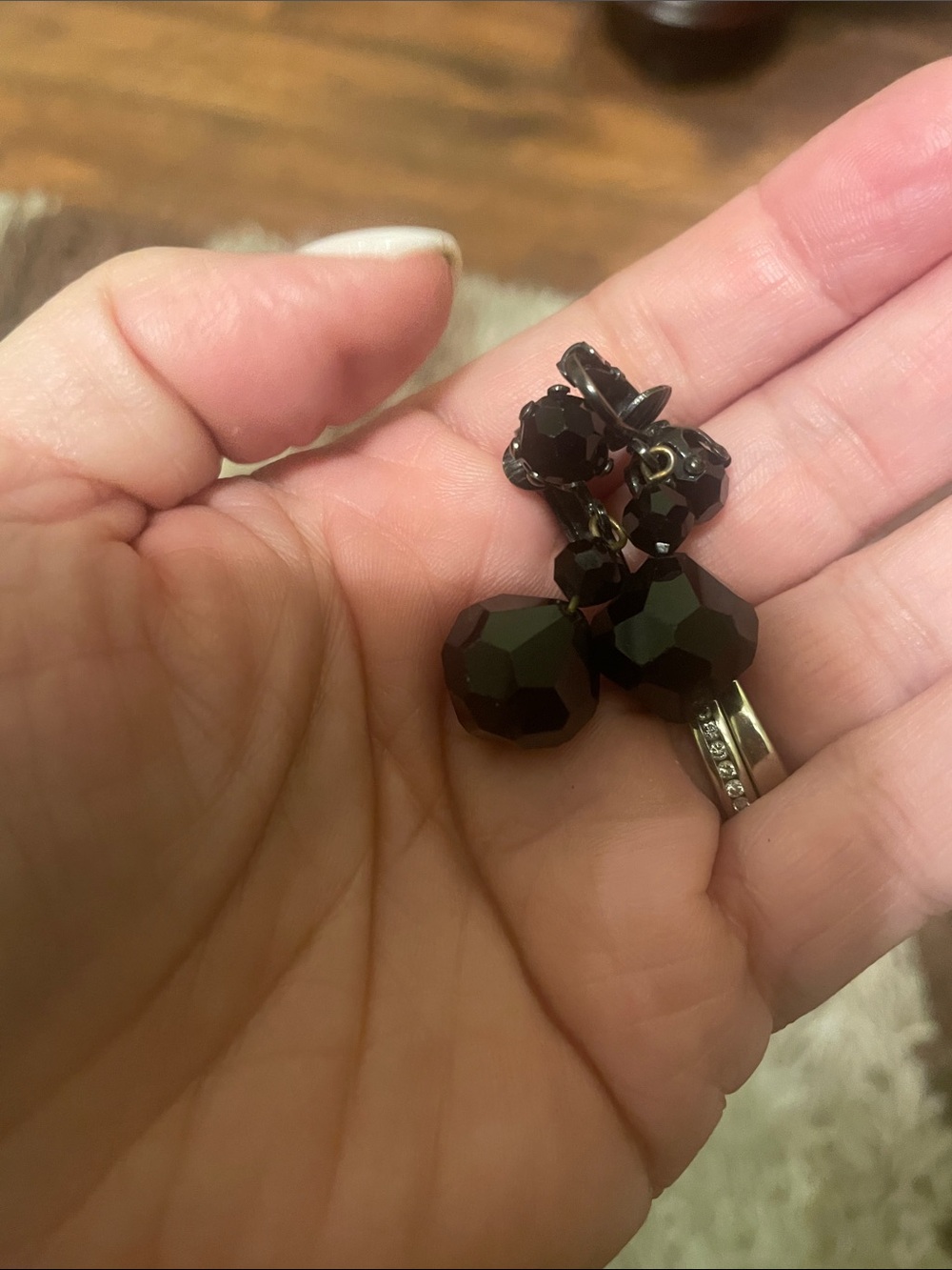 Black Faceted Drop Earrings - Elegant Women’s Jewelry
